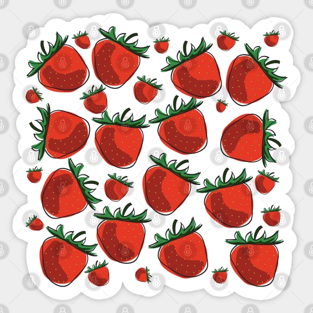 Strawberry Sticker by Nicomaja